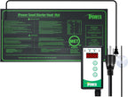 iPower 10" x 20.75" Waterproof Durable Seedling Heat Mat with Controller Warm Hydroponic Plant for Indoor Gardening Germination Starting