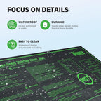 iPower Durable Waterproof Seedling Heat Mat Warm Hydroponic Pad for Efficient Seed Starting, Greenhouse Use, and Germination, 10" x 20", Black