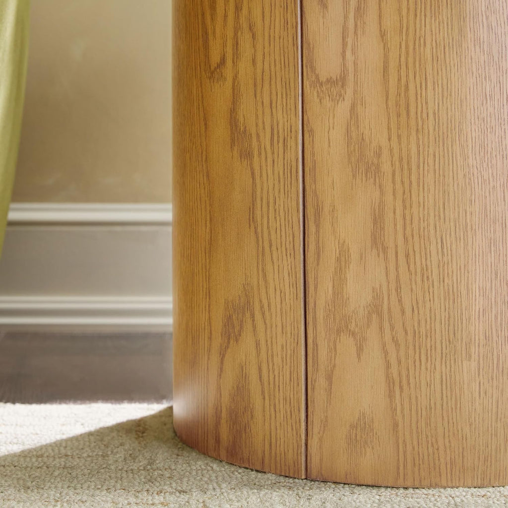 Walker Edison 2-Pack Maya Modern Solid Oak Wood Veneer Side Tables with Storage, 18 Inch, White Oak