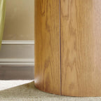 Walker Edison 2-Pack Maya Modern Solid Oak Wood Veneer Side Tables with Storage, 18 Inch, White Oak