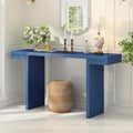 Quarte 60-Inch Modern Console Table with Geometric Clean Lines Design, Spacious Entryway Table for Hallway, Living Room & Office (Navy Blue/60)
