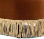 Jennifer Taylor Home 48.5" Oval Tufted Bullion Fringe Storage Bench, Burnt Orange Performance Velvet