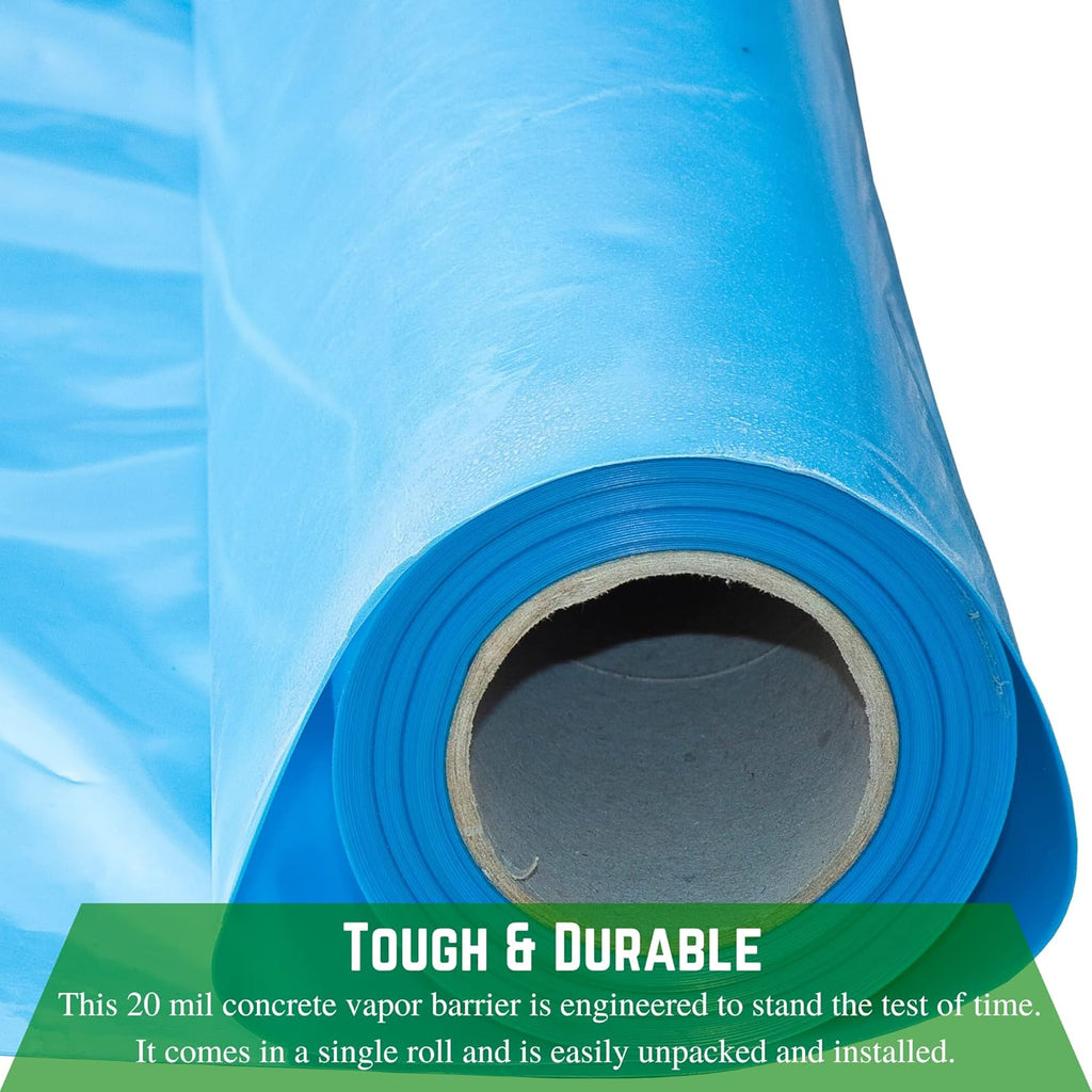 Farm Plastic Supply - Concrete Vapor Barrier - 20 mil - Heavy Duty Plastic Tarp, Polyolefin Vapor Barrier Plastic Sheeting, Painters Tarp, Roll of Heavy Duty Plastic (12' x 35')