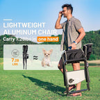 TIMBER RIDGE Aluminum Oversized Camping Chair, Support 400lbs | Lightweight Directors Chair Foldable with Side Table Detachable Side Pocket for Outdoor Camping, Lawn, Picnic