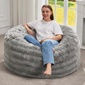 Hobestluk Bean Bag Chair Giant Beanbag Washable LivingRoom 3FT Grey Adult | Memory foam,Ergonomic Design,Breathable Detachable Cover,Removable,Easy Clean,2-Way-Use,No Assembly Required,Bedroom Dorm