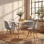 Furmax Modern Style Dining Chair Mid Century Modern DSW Chair, Shell Lounge Plastic Chair for Kitchen, Dining, Bedroom, Living Room Side Chairs Set of 4