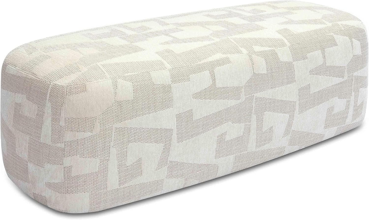 Tov Furniture Graceland 54" Cream Performance Jacquard Bench