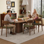 Dining Chairs Set of 6, Upholstered Dining Room Chairs with Solid Wood Legs