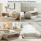 Chifee & Vingol 52" W Modern Living Room Bench Upholstered Entryway Bench Bedroom Benches End of Bed Benches for Entryway, Dining Room and Living Room,Wheat