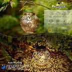 Set of 2 Solar Lanterns Outdoor Hanging Decorative Lights for Garden Patio Porch Decorations. (Bronze)