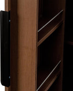 62.99" Kitchen Pantry Cabinet, Walnut Freestanding Buffet Cupboard with Doors & Adjustable Shelves, Tall Storage Cabinet for Kitchen, Dining Room & Living Room