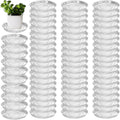 70 Packs 4" Clear Plant Saucers for Indoor Outdoor Use Heavy Duty Plastic Plant Trays for Planter Flower Pot Drip Trays to Catch Water, 4 to 20 Inch, Round Transparent