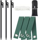 Tree Stake Kits, Heavy Duty Tree Stakes and Supports Kits for Young Trees Against Bad Weather, 3 Pcs Tree Stake, 3 Pcs Tree Straps, 32.8 FT Rope
