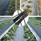 6 inch 25 Pack Black Galvanized Landscape Staples 11 Gauge Garden Stakes Pins Anti-Rust Ground Stakes U-Shaped Tent Stakes are Used for Weed Barrier, Irrigation Tubing, Yard Lawn, Landscape Fabric
