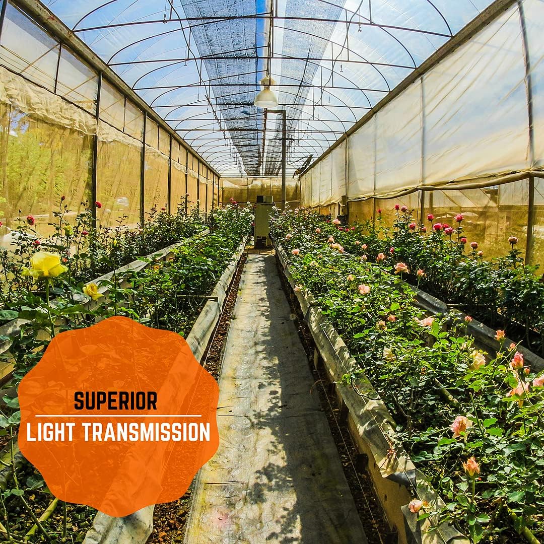 Farm Plastic Supply - Clear Greenhouse Plastic Sheeting - Ultra Durable - 8 mil - (50' x 20') - 4 Year UV Resistant Polyethylene Greenhouse Film for Gardening, Farming, Agriculture