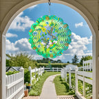 Wind Spinners,12 inch Hummingbird with 360° Swivel Hook for Yard and Garden, Bird Wind Catcher, Metal Wind Spinners Outdoor for Lawn Hanging Crafts Decor Kinetic Yard Art Ornament Gifts
