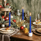 KONNI 0.87×10 Inch Blue Taper Candles, Unscented and Smokeless Tall Candlesticks, 10 Pack Tapered Candles with Cotton Wicks, Long Burning, Ideal for Weddings, Dinner Parties, and Home Décor