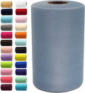 Dusty Blue Tulle Fabric Rolls 6 Inch by 100 Yards (300 feet) Fabric Spool Tulle Ribbon for DIY Tutu Bow Baby Shower Birthday Party Wedding Decorations Christmas Craft Supplies