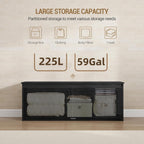Hzuaneri 47" Rustic Storage Chest and Bench | 59 Gal | 330lb Seat