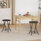 Garvee Folding Stool, Backless 18-Inch Stool, Portable with Handle, Foldable Bar Stool, Anti-Slip Feet, 600Lbs Capacity, for Bar Stools Kitchen Home Indoor and Outdoor Use (Black-12, 18)