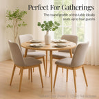 Best Choice Products Round 35.5in Dining Table for 4 w/Sturdy Wood Finish Steel Legs, Mid Century Modern, Space-Saving, Small Space Circle Dinette for Home, Kitchen, Apartment - Pink