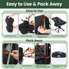 Portable Camping Chairs for Adults, Comfy Folding Camp Chair | 3.5 lbs Lightweight, 10 Seconds Quick Setup, Side Pocket, Storage Bag Easy to Carry for Outdoor Sporting, Holds up to 330 lbs
