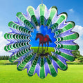 Animated Horse Wind Spinner | 3D Kinetic Hanging Wind Spinners & Sculptures, Garden Decoration Yard Ornament Outdoor Décor, Memorial Gift for Horse Lover, Men & Women