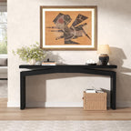 Epecoya 63-Inch Black Console Tables for Entryway Mid Century | Wooden Sofa Table Behind Couch, Entryway Console Tables for Living Room, Entry Way, Hallway