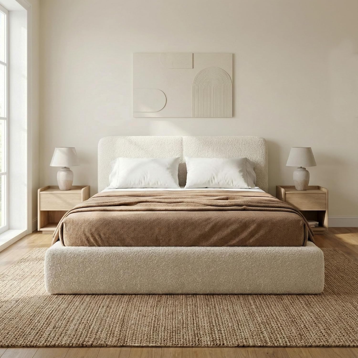 Acanva Full-Foam Queen Size Platform Bed Frame with Headboard