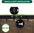5 Pack Metal Landscape Edging, 42”L x 7”H Black Bendable Steel Lawn Garden Edging Border, No Dig Edging for Landscaping Yard Pathway (16.5 Ft Total)