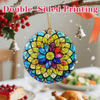 Christmas Ornaments, Ceramic-Style Christmas Decorations, Xmas Tree Ornaments, Heirloom Keepsakes, Holiday Dcor, Holiday Presents, Unique Xmas Gifts, Gift Exchange, Gift Idea - Rainbow Mandala