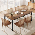 IDEALHOUSE 78.7" Long Rectangle Dining Table for 6-8 People, Industrial Wood Dinner Table (Only Table) (New Retro)