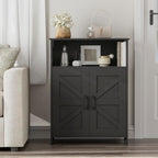 Homhedy Farmhouse Bathroom Storage Cabinet with Doors, Small Floor Cabinet