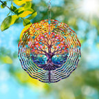 TIANCENTRAL H Tree of Life Wind Spinner,Tree of Life Wind Spinners 3D Frosted Hanging for Yard, Unique Gift Wind Spinner,3D Hanging Wind Sculptures for Garden Outdoor