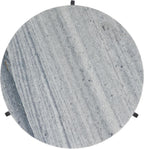 SAFAVIEH Home Collection - Hesse Side Table, Round Grey Marble Top with Black Metal Legs, Fully Assembled (ACC3732A)