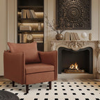 Sepnine Accent Chairs for Living Room Chairs Brown Reading Chair for Bedroom Arm Chair Mid Century Modern Club Chairs Upholstered Comfy Chair for Apartment, Waiting Room