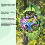 Hummingbird Wind Spinner Outdoor Mental Kinetic Wind Spinner for Garden Décor Hummingbird Gifts for Women/Men Hanging Lawn Ornaments Wind Sculpture with 3D Visual Effect (12''-1pc, Hummingbirds)