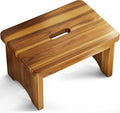 FANATU 9" Wooden Bed Step, Heavy Duty Step Stool for Adults with Handle | Wooden Beside Step With 550 Lb Capacity, Strong Construction, Carry Handle, Non-Slip Feet For Bedroom, Kitchen & Bathroom Use