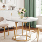 ONBRILL Round Dining Room Table, 47.24 Inch Kitchen Table for 4