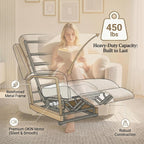 450lbs Oversized Power Recliner Chair for Big and Tall Adults, 52" Extra Wide Electric Recliner with USB & Type-C Ports, Chenille Fabric Single Sofa Chair for Living Room & Bedroom (Beige)