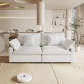 Cloud Couch Modular Sectional Sofa,82.68" Oversized LoveSofa, Down Filled Convertible Wide Seater for Living Room Set, Covers Washable&Replaceable,White