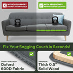 BEN'SHOME® Deep Couch Cushion Support, Fix Sagging Sofas | 68-81" x 30" | Thick 0.5״ Solid Wood Boards Under Cushions with Anti-Slip Fabric to Repair Sagging Sofa Springs, Worn Couches Replacement