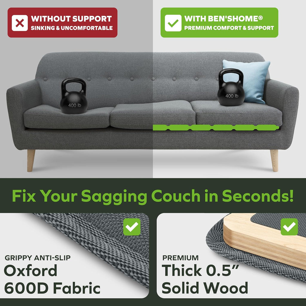 BEN'SHOME® Couch Cushion Support Board, Fix Sagging Sofas | 58-67" x 19.7"