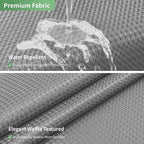 Long No Hook Shower Curtain with Snap-in Fabric Liner Set,Grey Waffle Weave Shower Curtains for Bathroom,Hotel Luxury Decor Bathroom Curtain Set,Waterproof & Washable,71Wx80H