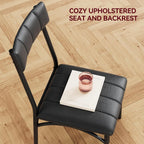 Kitchen Table and Chairs for 4, Rectangular Dining Set with Upholstered Chairs, Perfect for Small Spaces, Rustic Black