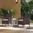 Rattan Dining Chairs, 2 PCS Patio Wicker Chairs Set with Cushions and Anti-Slip Feet, Stackable Outdoor Seating for Backyard Garden Lawn Deck, Dark Coffee