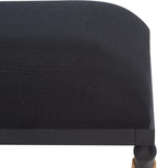 SAFAVIEH Couture Collection Carmelo Coastal Black Linen Hemp Wrapped Bench