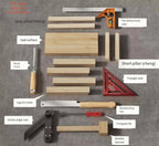 DIY Wooden Stool Kit, Mortise and Tenon Construction, 9.4 x 5.1 x 7.9 inches, Natural Birch Tree