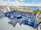 arabicsofa U Shaped Arabic Sofa Set – Royal Blue Modular Floor Seating for Guest Room