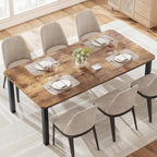 78.7 Inch Long Kitchen Table for 6-8, Dining Room Table for Kitchen Living Room, Large Rectangular Dinner Tables, Industrial Indoor Restaurant Tables with Sturdy Metal Frame(Only Table)